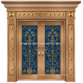 Italy Style Decorative Outside Security Copper Glass Door (W-GB-07)